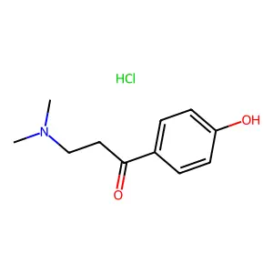 1-Propanone, 3-(dimethylamino)-1-(4-hydroxyphenyl)-, hydrochloride (1:1) structure