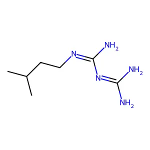 N-(3-甲基丁基)亚氨基二甲脒 structure