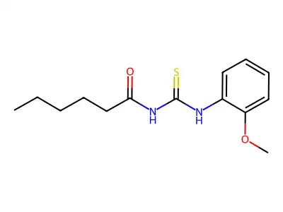 Hexanamide, N-[[(2-methoxyphenyl)amino]thioxomethyl]- structure