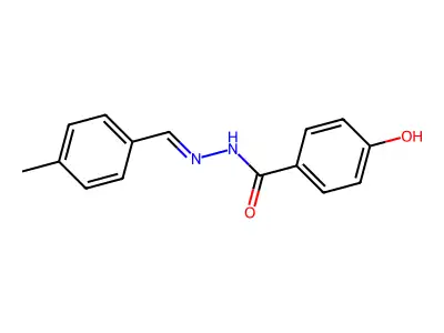 4-Hydroxy-benzoic acid (4-methyl-benzylidene)-hydrazide structure
