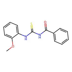 N-[(2-甲氧基苯基)硫代氨甲酰基]苯甲酰胺 structure