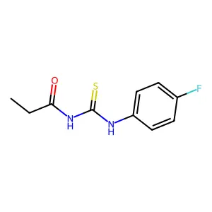 N-[(4-fluorophenyl)carbamothioyl]propanamide structure