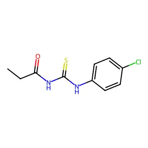 N-[(4-chlorophenyl)carbamothioyl]propanamide structure