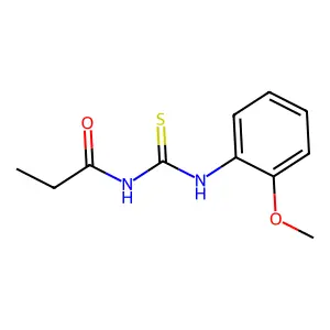 N-[(2-methoxyphenyl)carbamothioyl]propanamide structure