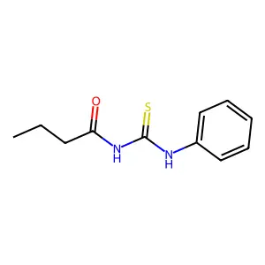 N-(phenylcarbamothioyl)butanamide structure