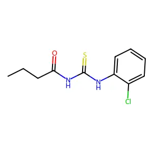 N-butyryl-N'-(2-chlorophenyl)thiourea structure