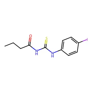 N-[(4-iodophenyl)carbamothioyl]butanamide structure