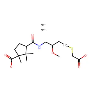 Mercaptomerin sodium structure