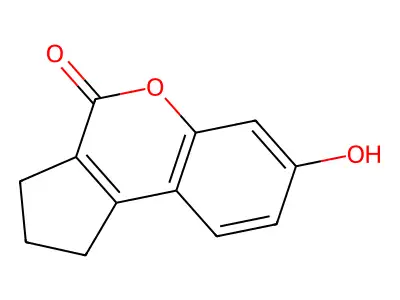 7-hydroxy-2,3-dihydrocyclopenta[c]chromen-4(1H)-one structure