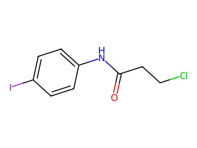3-chloro-N-(4-iodophenyl)propanamide structure