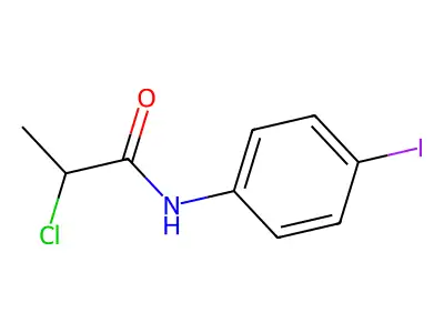 2-chloro-N-(4-iodophenyl)propanamide structure