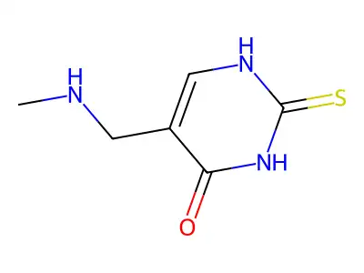5-methylaminomethyl-2-thiouracil structure