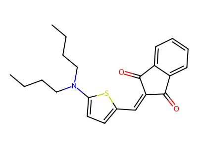 2-[[5-(Dibutylamino)-2-thienyl]methylene]-1H-indene-1,3(2H)-dione structure