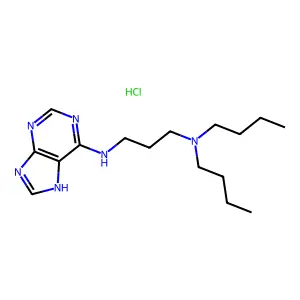 9H-Purine, 6(3-dibutylaminopropylamino)-, hydrochloride structure