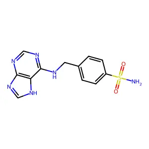 p-Toluenesulfonamide, alpha-(purin-6-ylamino)- structure