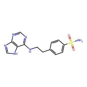 4-[2-(7H-嘌呤-6-氨基)乙基]苯磺酰胺 structure