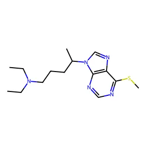 N,N-diethyl-4-(6-methylsulfanylpurin-9-yl)pentan-1-amine structure
