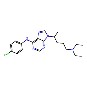 N-(4-Chlorophenyl)-9-(5-diethylaminopentan-2-YL)purin-6-amine structure