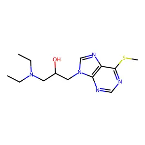 1-(Diethylamino)-3-(6-methylsulfanylpurin-9-yl)propan-2-ol structure