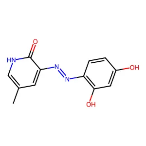 4-[(2-Hydroxy-5-methyl-3-pyridyl)azo]resorcinol structure