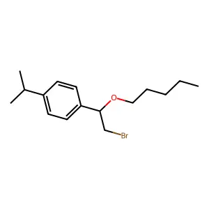 Ether, alpha-(bromomethyl)-p-isopropylbenzyl pentyl structure