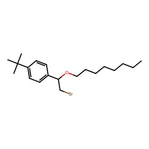 Ether, alpha-(bromomethyl)-p-tert-butylbenzyl octyl structure