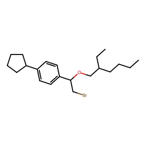 Ether, alpha-(bromomethyl)-p-cyclopentylbenzyl 2-ethylhexyl structure
