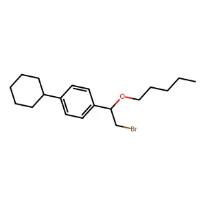 Ether, alpha-(bromomethyl)-p-cyclohexylbenzyl pentyl structure