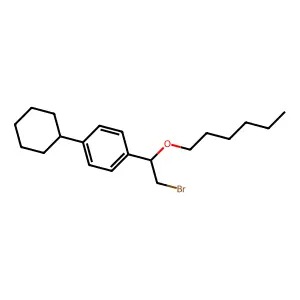 Ether, alpha-(bromomethyl)-p-cyclohexylbenzyl hexyl structure