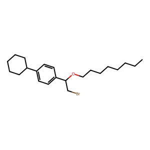 Ether, alpha-(bromomethyl)-p-cyclohexylbenzyl octyl structure