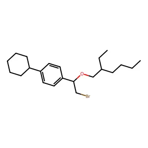 Ether, alpha-(bromomethyl)-p-cyclohexylbenzyl 2-ethylhexyl structure