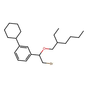 Ether, alpha-(bromomethyl)-m-cyclohexylbenzyl 2-ethylhexyl structure