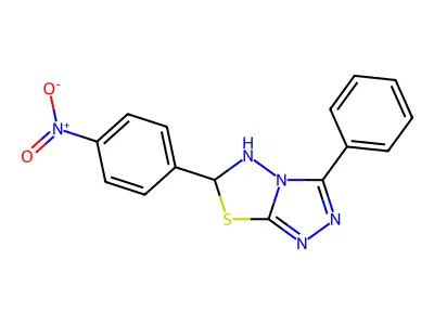 6-(4-Nitrophenyl)-3-phenyl-5,6-dihydro-[1,2,4]triazolo[3,4-b][1,3,4]thiadiazole structure