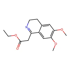 Ethyl 2-(6,7-dimethoxy-3,4-dihydroisoquinolin-1-yl)acetate structure