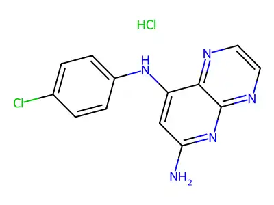 8-N-(4-chlorophenyl)pyrido[2,3-b]pyrazine-6,8-diamine structure