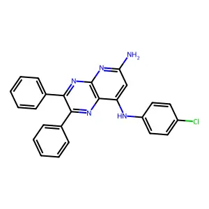 8-N-(4-chlorophenyl)-2,3-diphenylpyrido[2,3-b]pyrazine-6,8-diamine structure