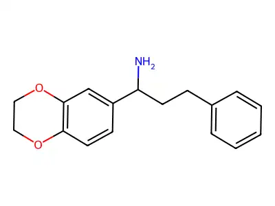 1-(2,3-Dihydro-benzo[1,4]dioxin-6-yl)-3-phenyl-propylamine structure