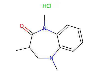 1,3,5-Trimethyl-1,3,4,5-tetrahydro-2H-1,5-benzodiazepin-2-one hydrochloride structure