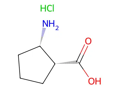 cis-2-Amino-cyclopentanecarboxylic acid hydrochloride hemihydrate structure