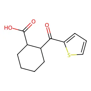 cis-2-(2-Thiophenecarbonyl)-1-cyclohexanecarboxylic acid structure