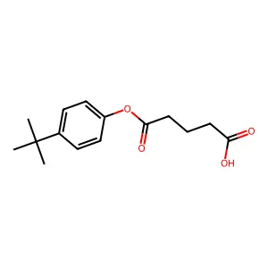 Pentandioic acid, (p-t-butylphenyl) ester structure