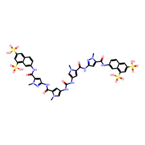 1,3-Napthalenedisulfonic acid, 7,7'-[carbonylbis[imino(1-methyl-1H-pyrrole-3,5-diyl)carbonylimino(1-methyl-1H-pyrazole-4,2-diyl)carbonyl-imino]]bis- structure