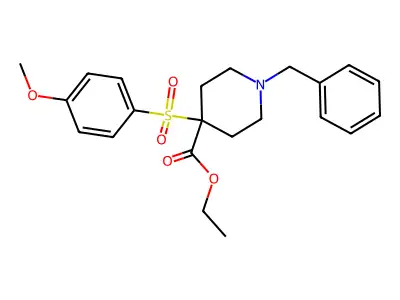 Ethyl 1-benzyl-4-(4-methoxyphenyl)sulfonylpiperidine-4-carboxylate structure