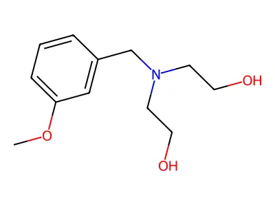 2-[(2-Hydroxyethyl)(3-methoxybenzyl)amino]-1-ethanol structure