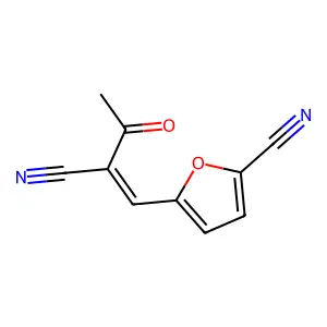 5-(2-Cyano-3-oxo-1-buten-1-yl)-2-furancarbonitrile structure