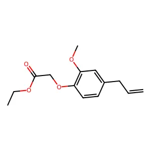 Ethyl 2-(4-allyl-2-methoxyphenoxy)acetate structure