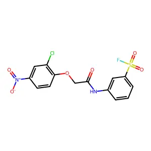 3-[[2-(2-Chloro-4-nitrophenoxy)acetyl]amino]benzenesulfonyl fluoride structure