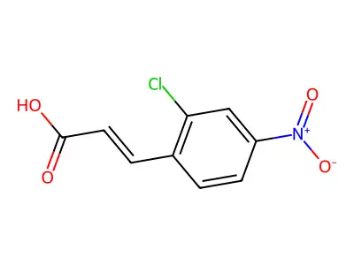 2-氯-4-硝基肉桂酸 structure