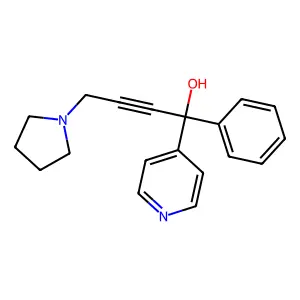 1-Phenyl-1-(pyridin-4-yl)-4-(pyrrolidin-1-yl)but-2-yn-1-ol structure