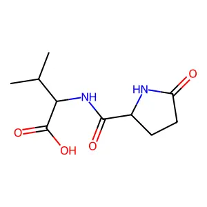 5-Oxo-L-prolyl-L-valine structure